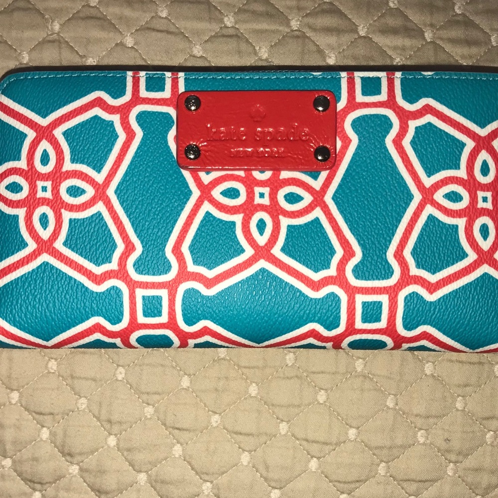 Kate Spade leather zip around wallet